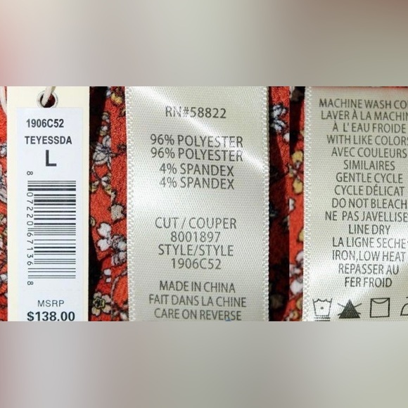 Max Studio Maxi Dress Orange Floral design - Picture 3 of 14